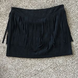 Jack by BB Dakota Fringe Faux Suede Skirt